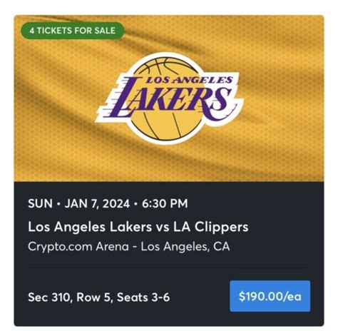 lakers vs clippers tickets cheap